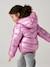 Lightweight hooded puffer jacket with a shimmer effect for girls gold+rose - vertbaudet enfant 