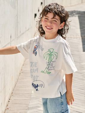 T-shirt manches courtes surf - vertbaudet enfant Garçon-T-shirt, polo, sous-pull-T-shirt-T-shirt manches courtes surf