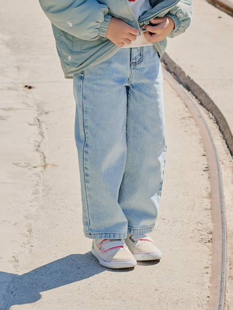 Wide-Leg MorphologiK Jeans for Girls, Medium Hip deep blue+light blue+medium blue - vertbaudet enfant 