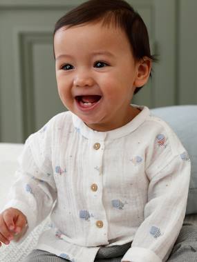 -Chemise bébé garçon gaze de coton