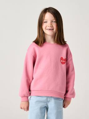 Sweat fille motif imprimé - vertbaudet enfant Fille-Pull, gilet, sweat-Sweat-Sweat fille motif imprimé