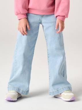Jean tregging fille large   - vertbaudet enfant