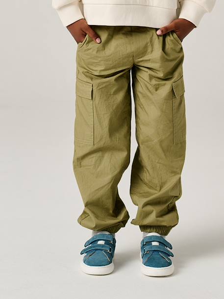 Lightweight cargo trousers beige+olive - vertbaudet enfant 