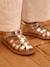Closed leather sandals gold - vertbaudet enfant 