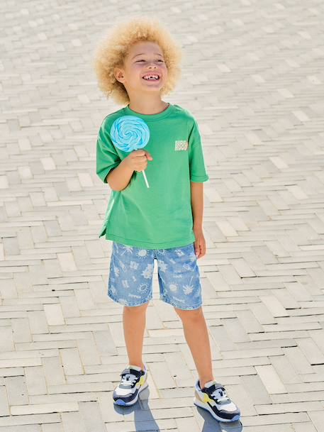 Boys' short-sleeved T-shirt green - vertbaudet enfant 