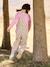 Girl's dungaree with floral print ecru - vertbaudet enfant 