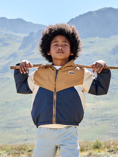 Coupe vent garçon doublé sherpa noix de pécan - vertbaudet enfant 