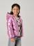 Lightweight hooded puffer jacket with a shimmer effect for girls gold+rose - vertbaudet enfant 