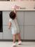 Elasticated Canvas Trainers for Babies printed beige+printed pink - vertbaudet enfant 