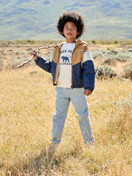 Coupe vent garçon doublé sherpa noix de pécan - vertbaudet enfant 