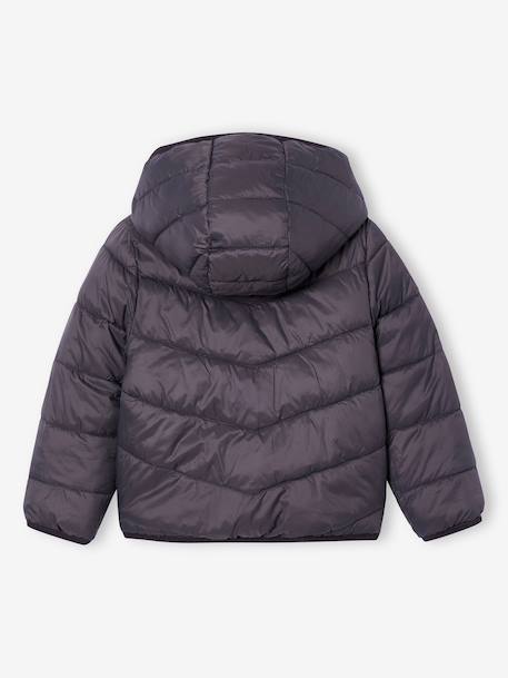 Reversible Lightweight Jacket for Girls anthracite+pale pink - vertbaudet enfant 
