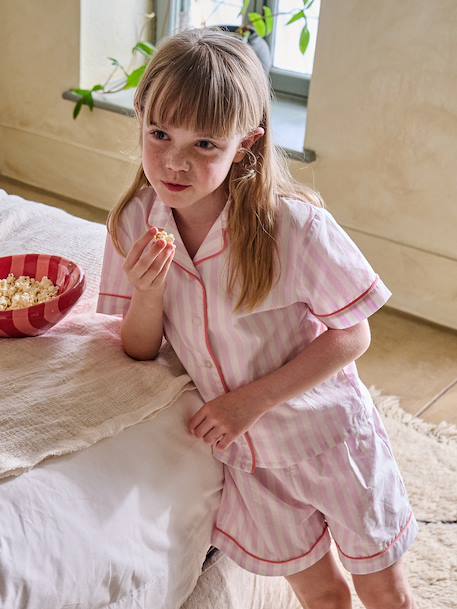 Short-sleeved pyjama playsuit to customise lilac - vertbaudet enfant 