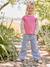 Girl's 2-in-1 jumper with sleeves grey blue+rose - vertbaudet enfant 
