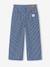 Girl's wide-leg striped trousers striped blue - vertbaudet enfant 