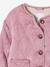 Girl's sherpa-lined quilted jacket rose - vertbaudet enfant 