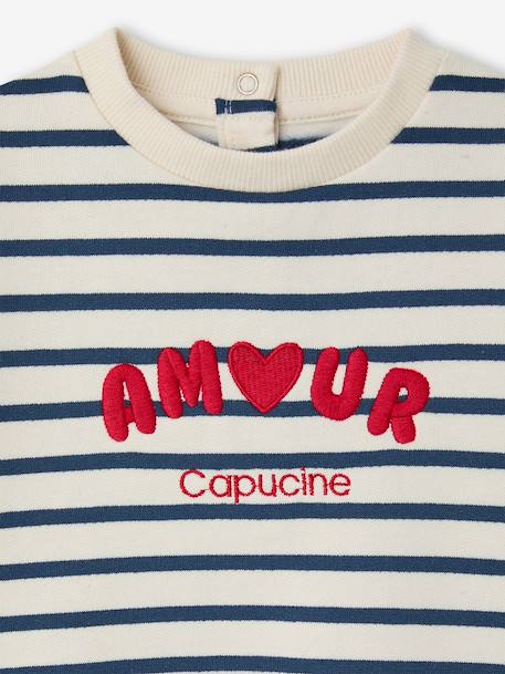 Customisable baby dress and leggings set striped navy blue - vertbaudet enfant 