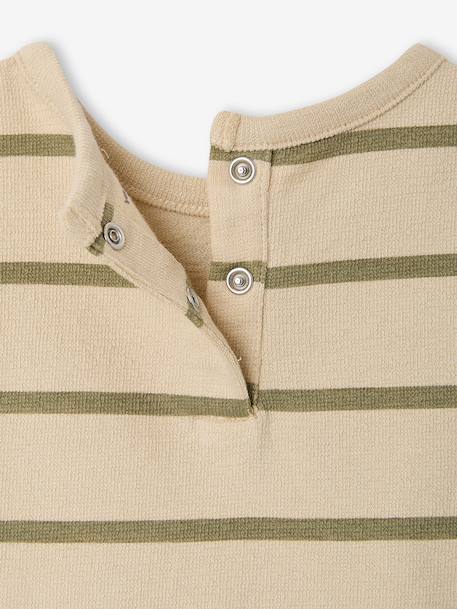 Striped cotton baby T-shirt striped blue+striped green - vertbaudet enfant 