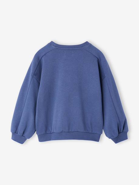 Girls' patterned sweatshirt ecru+indigo+marl grey - vertbaudet enfant 