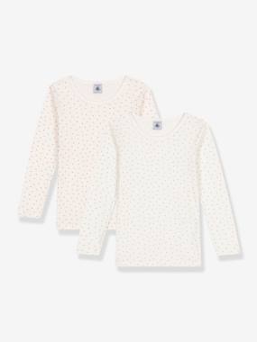 Lot 2 tee-shirts manches longues Petit Bateau - vertbaudet enfant Fille-T-shirt, sous-pull-T-shirt-Lot 2 tee-shirts manches longues Petit Bateau
