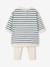 Customisable baby dress and leggings set striped navy blue - vertbaudet enfant 