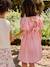 Gingham girl's dress with bows on the back coral - vertbaudet enfant 