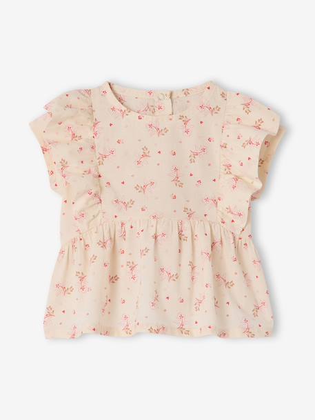 Set of blouse and shorts for baby girls ecru - vertbaudet enfant 