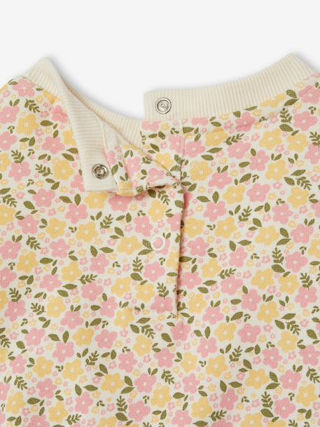 Printed Sweatshirt in Fleece, for Babies vanilla - vertbaudet enfant 