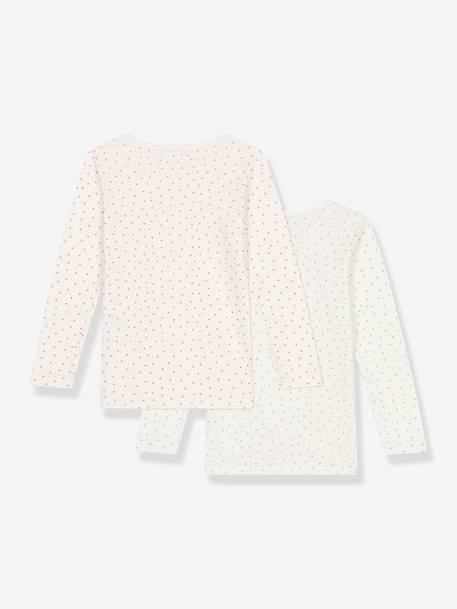 Pack of 2 long-sleeved t-shirts Petit Bateau white - vertbaudet enfant 