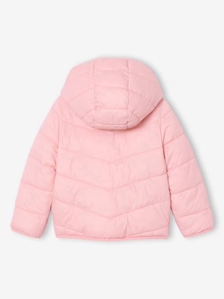 Reversible Lightweight Jacket for Girls anthracite+pale pink - vertbaudet enfant 