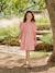 Gingham girl's dress with bows on the back coral - vertbaudet enfant 
