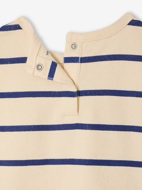 Striped cotton baby T-shirt striped blue+striped green - vertbaudet enfant 