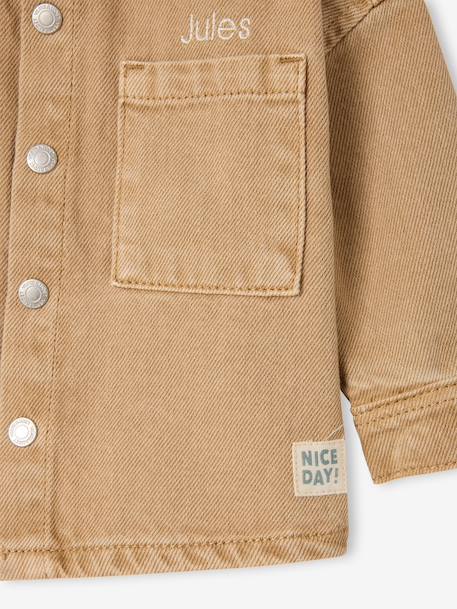 Surchemise bébé pressionnée sable+taupe - vertbaudet enfant 