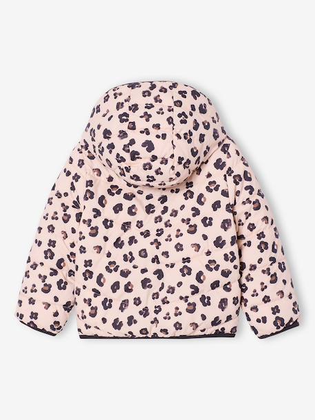Reversible Lightweight Jacket for Girls anthracite+pale pink - vertbaudet enfant 