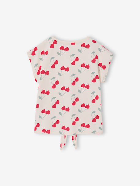 Printed T-Shirt for Girls lavender+printed white+rose+white - vertbaudet enfant 