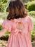 Gingham girl's dress with bows on the back coral - vertbaudet enfant 