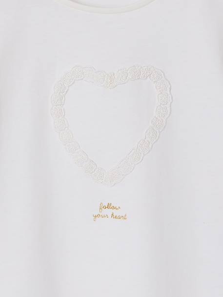 T-shirt manches courtes fille blanc - vertbaudet enfant 
