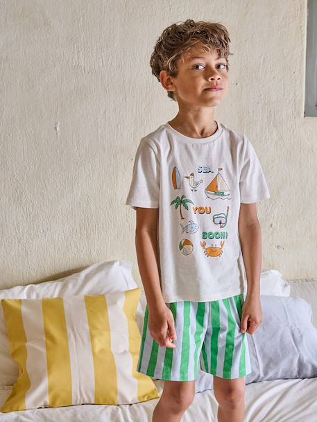 Pack of 2 pyjama shorts ecru - vertbaudet enfant 