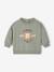 Baby round-neck sweatshirt - BASICS ecru+sage green - vertbaudet enfant 