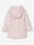 Ciré fille à capuche doublé sherpa anthracite+indigo+multicolore+rose pâle - vertbaudet enfant 