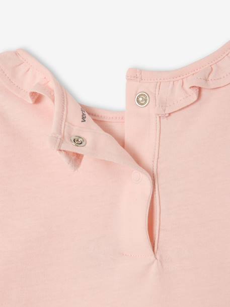 Pack of 2 long-sleeved frilled T-shirts pale pink - vertbaudet enfant 