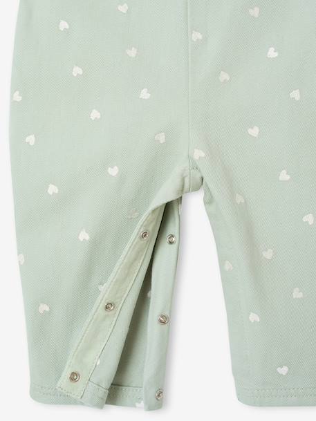 Baby dungaree and heart T-shirt set aqua green - vertbaudet enfant 