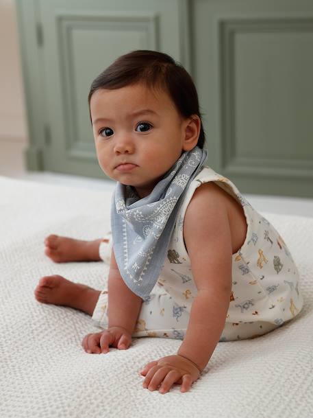 Ensemble combi bandana bébé écru - vertbaudet enfant 