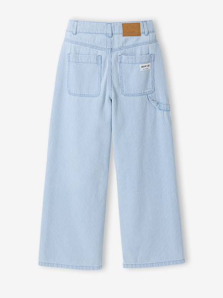 Pantalon large fille rayé rayé bleu - vertbaudet enfant 