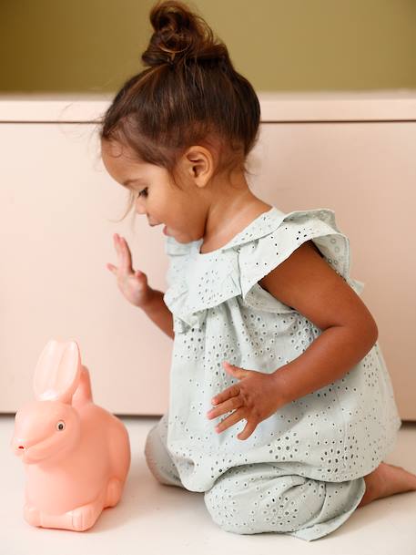 Blouse bébé fille broderie anglaise vert d'eau - vertbaudet enfant 