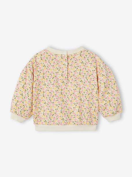Sweat bébé en molleton imprimé vanille - vertbaudet enfant 