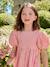 Gingham girl's dress with bows on the back coral - vertbaudet enfant 
