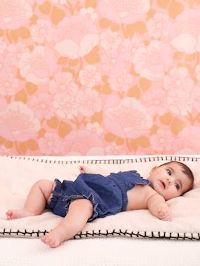 Baby-Dungarees & All-in-ones-Girl's denim romper