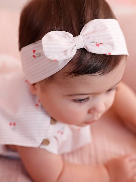 Set of 3 short, t-shirt and band for head accessories for hair ecru - vertbaudet enfant 