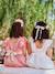 Occasion Wear Dress with Golden Sash for Girls blush+white - vertbaudet enfant 