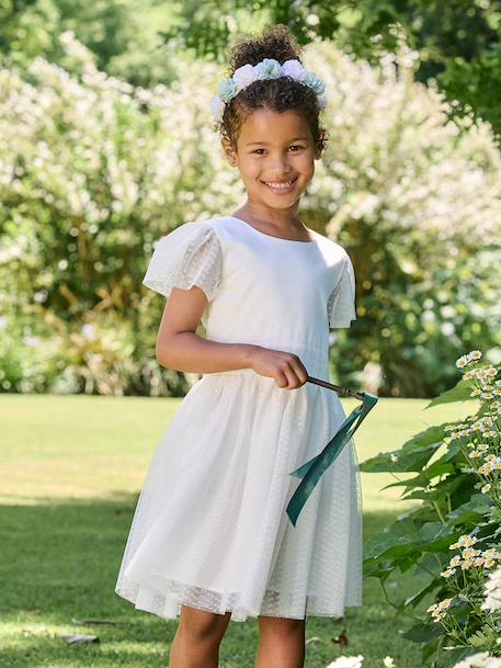 Girl's special occasion dress white - vertbaudet enfant 